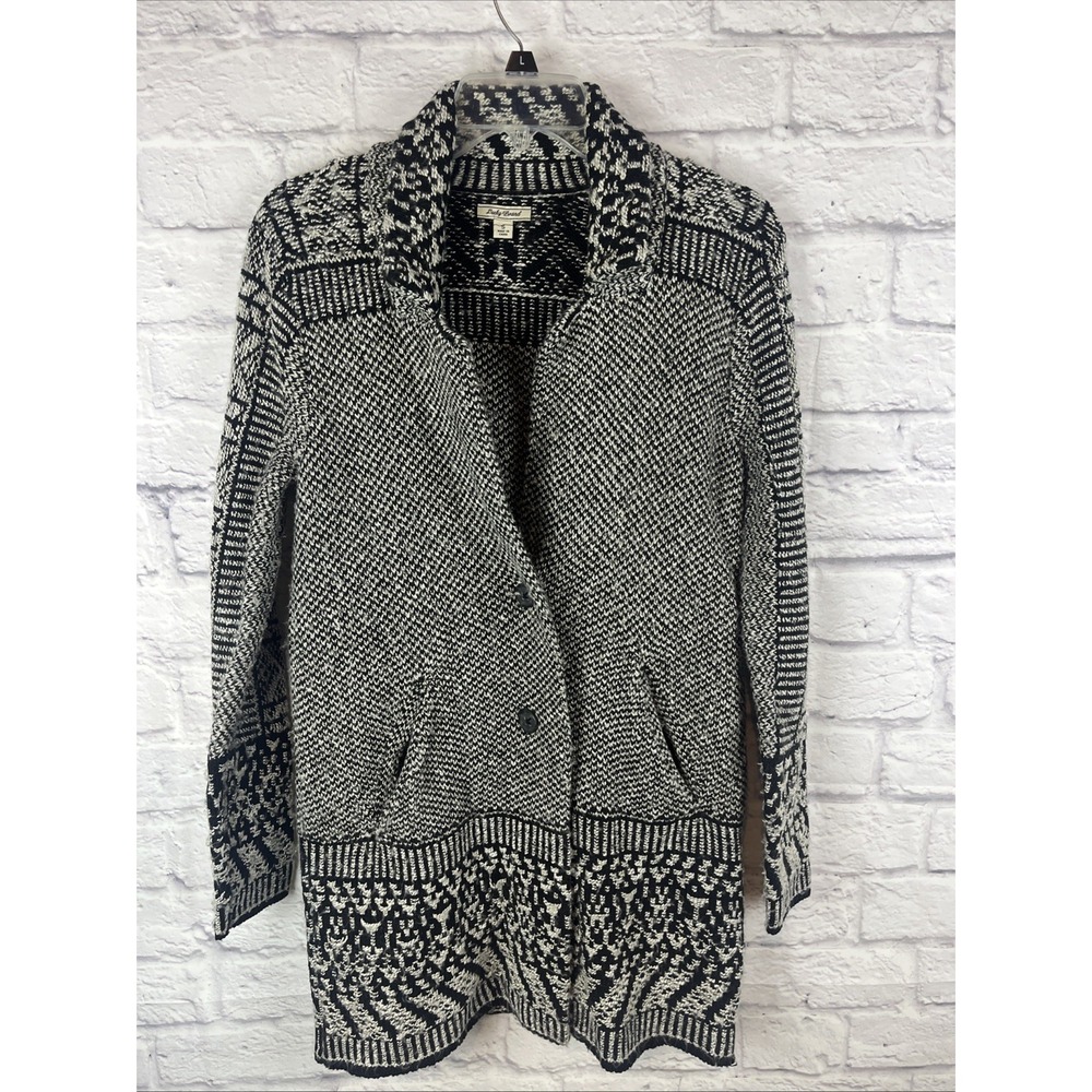 Lucky Brand Women's Southwestern Boho Cardigan Size S Cozy Dark Academia